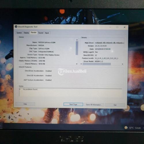 Laptop Asus A455L Core i5 Gen 4 RAM 4GB HDD 1TB Nvidia 820M 2GB Windows 10 - Jog