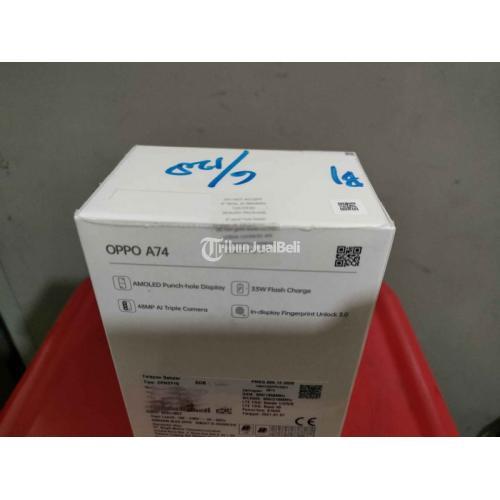 HP Oppo A74 RAM 6/128GB Fullset Baru Kondisi Normal Garansi - Tangerang Selatan