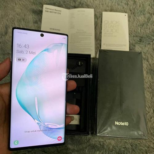 HP Samsung Note 10 Black 8/256GB Second Fullset Mulus Normal No Minus - Semarang