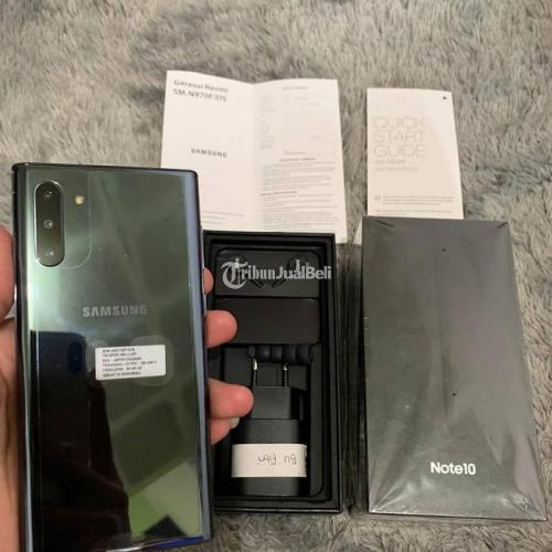 HP Samsung Note 10 Black 8/256GB Second Fullset Mulus Normal No Minus - Semarang