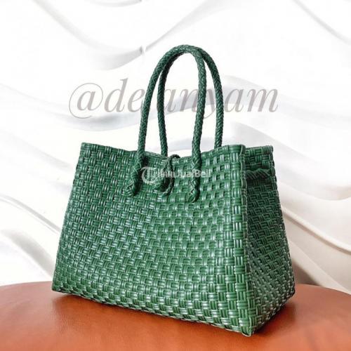 Eco Bag Tote M Short Handle Kerajinan Tas Anyaman Jali Kekinian - Jakarta Barat