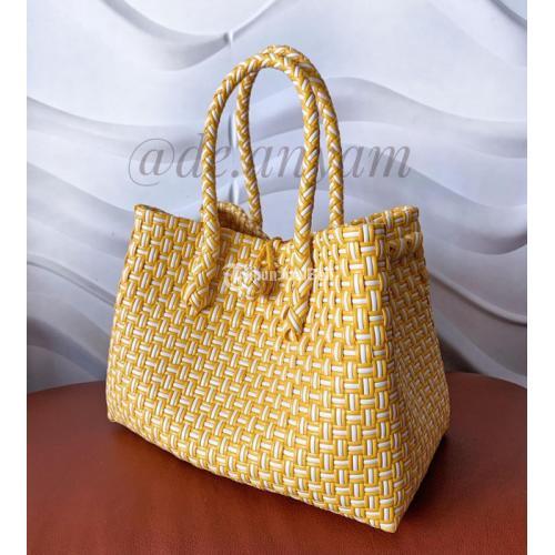 Eco Bag Tote M Short Handle Kerajinan Tas Anyaman Jali Kekinian - Jakarta Barat