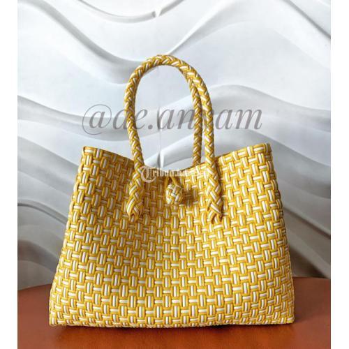 Eco Bag Tote M Short Handle Kerajinan Tas Anyaman Jali Kekinian - Jakarta Barat