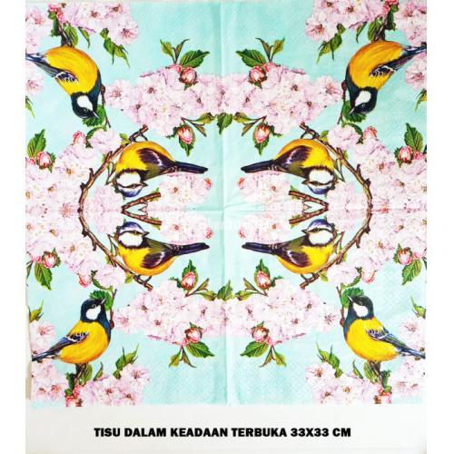 Tisu  Napkin Kerajinan  Decoupage Eropah 33X33 CM TE  1269 TTS