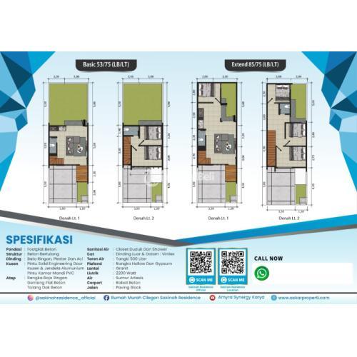 Rumah 2 Lantai Syariah Nyata Terbangun Terlaris Terbaik Terjangkau di Pusat Kota Cilegon