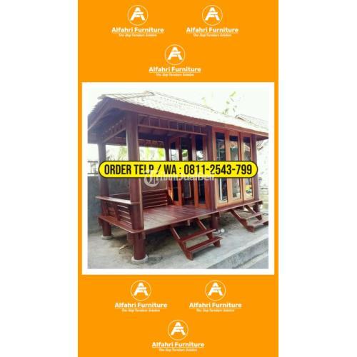 saung gazebo kayu minimalis - Bandung