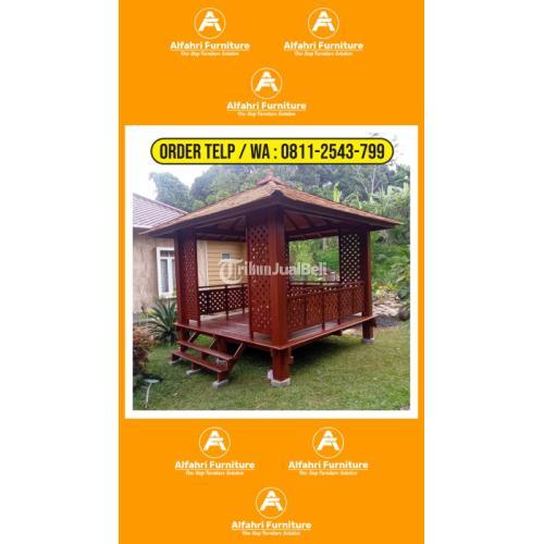 saung gazebo kayu minimalis - Bandung