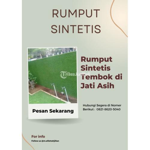 Rumput Sintetis Tembok di Jati Asih