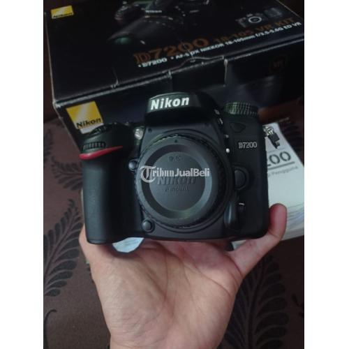 Kamera DSLR Nikon D7200 Bekas Mulus Normal Kit Afs 18di105mm VR