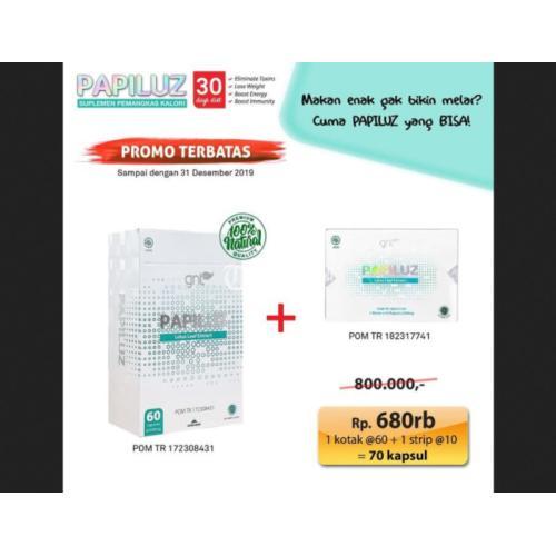 Papiluz Slimming Herbal Obat Pelangsing 70 Capsule Diet Original BPOM - Jakarta Pusat