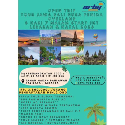 Open Trip Tour Jawa Bali Nusa Penida Overland 8 Hari 7 Malam Start JKT Lebaran & Natal 2023 - Jakarta