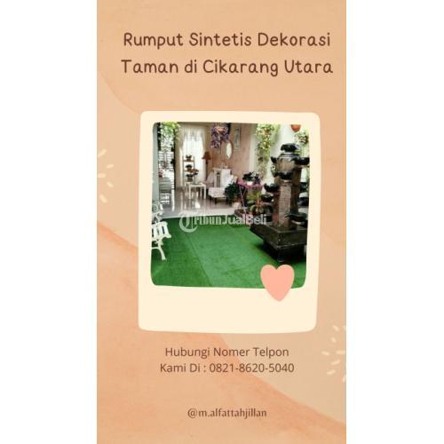 Rumput Sintetis Dekorasi Taman di Cikarang Utara