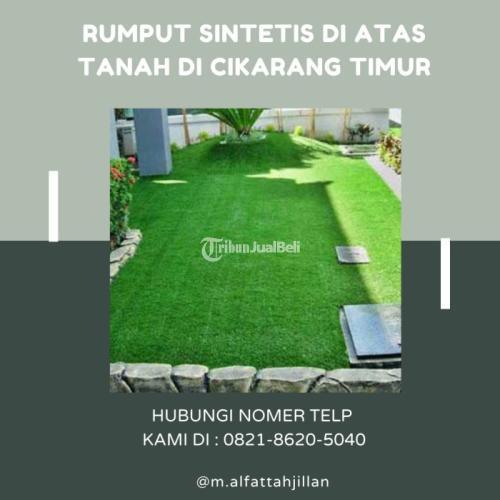 Rumput Sintetis Di Atas Tanah di Cikarang Timur