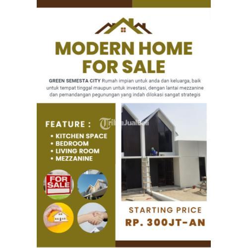 Dijual Rumah Type 42/72 Konsep Green House Lantai Mezzanine dan Granit - Bogor