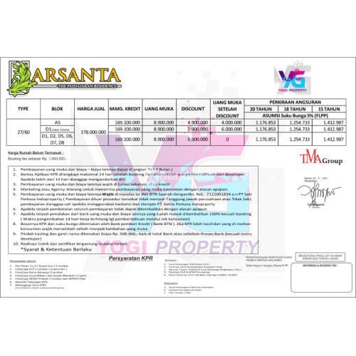 RUMAH BERSUBSIDI ARSANTA CIKARANG BEKASI