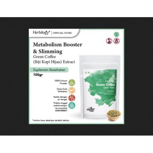 Herbilogy Green coffee (Biji Kopi Hijau) Extract Powder 100g jmggroup.store
