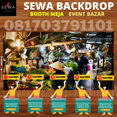 SEWA BACKDROP MURAH JAKARTA PLUS MEJA EVENT BAZAR PAMERAN ( PAKET ALL IN )