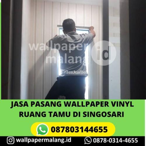 JASA PASANG WALLPAPER CINYL RUANG TAMU DI SINGOSARI