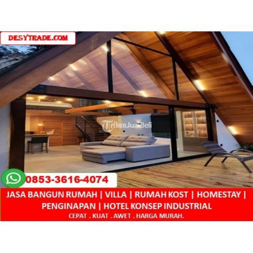 Jasa Bangun Rumah Homestay Hotel Konsep Industrial