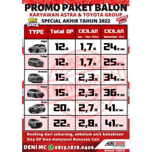 PROMO TOYOTA VELOZ 2022 PAKET BALON KARYAWAN TOYOTA & ASTRA GROUP