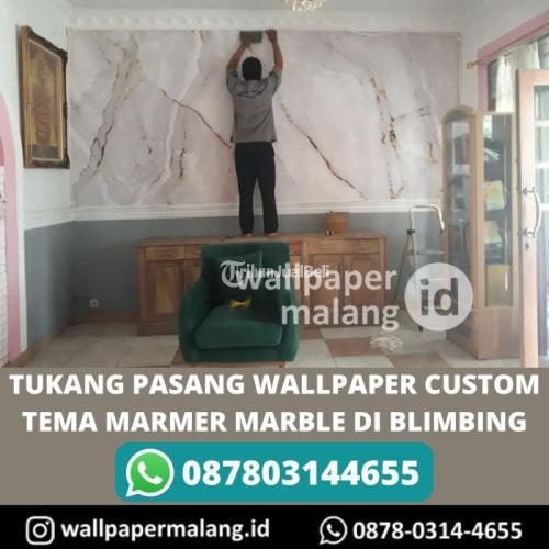 TUKANG PASANG WALLPAPER CUSTOM TEMA MARMER MARBLE DI BLIMBING
