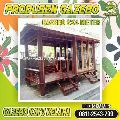 Gazebo Kayu 2x4 Meter Mushola Dinding Kaca Bandung Barat | HP/WA: 08112543799 | Alfahri Furniture