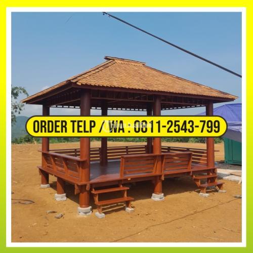 Gazebo Rumah Kayu Custom 2x4 Meter Mushola Dinding Kaca Bekasi