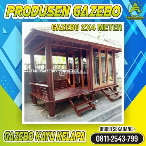 Gazebo Kayu 2x4 Meter Mushola Dinding Kaca Banjar | HP/WA: 08112543799 | Alfahri Furniture