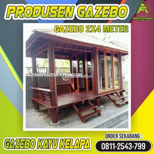 Gazebo Kayu 2x4 Meter Mushola Dinding Kaca Ciamis | HP/WA: 08112543799 | Alfahri Furniture