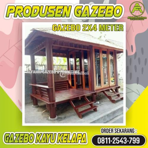 Gazebo Kayu 2x4 Meter Mushola Dinding Kaca Cianjur | HP/WA: 08112543799 | Alfahri Furniture