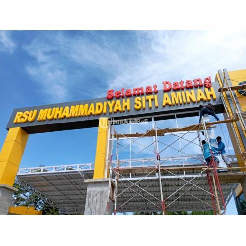 Huruf Timbul Acrylic Stainless Galvanis Brebes