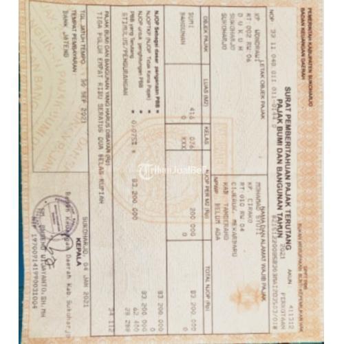 Gudang SHM IMB lengkap luas 416m bangunan 350m di Sukoharjo Jawa tengan