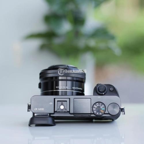 Kamera Mirrorless Sony A6000 Lensa Kit 16di50mm Fullset Box Bekas