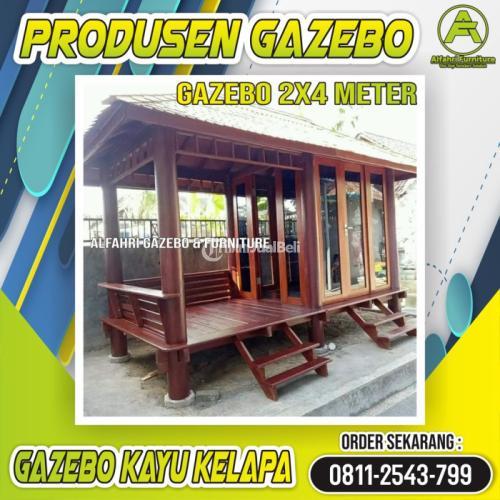 Gazebo Kayu 2x4 Meter Mushola Dinding Kaca | Alfahri Furniture - Depok