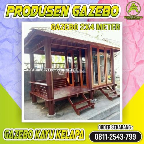 Gazebo Kayu 2x4 Meter Mushola Dinding Kaca Garut | HP/WA: 08112543799 | Alfahri Furniture