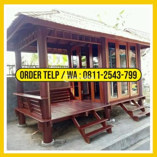 Gazebo Kayu Minimalis Atap Sirap Ulin - Bandung