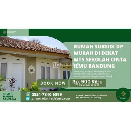 Dijual Rumah Subsidi Murah dengan DP Murah di Dekat Mts Sekolah Cinta Ilmu - Bandung