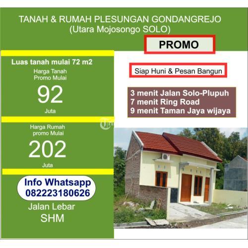 rumah solo utara rumah plesungan gondangrejo rumah mojosongo tanah plesungan gondangrejo tanah solo