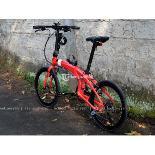 Sepeda Lipat Tren Verge D9 Speed Bekas Mulus Like New di