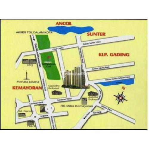 2 Bedroom cukup 4 juta langsung tinggal di Apartemen Maple Park Dekat PRJ, Ancol, JIS- Jakarta Utara