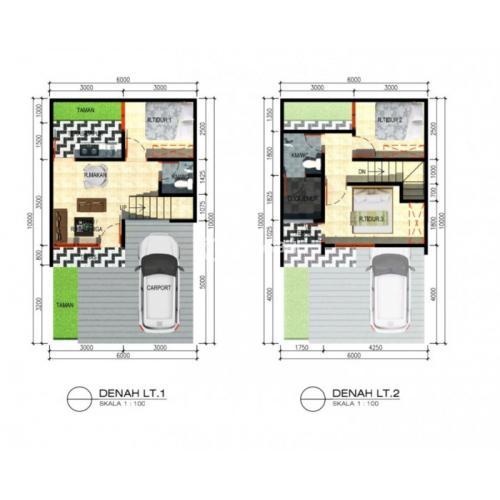 Rumah 2 lantai dekat jambore cibubur di cimanggis depok model skandinavian