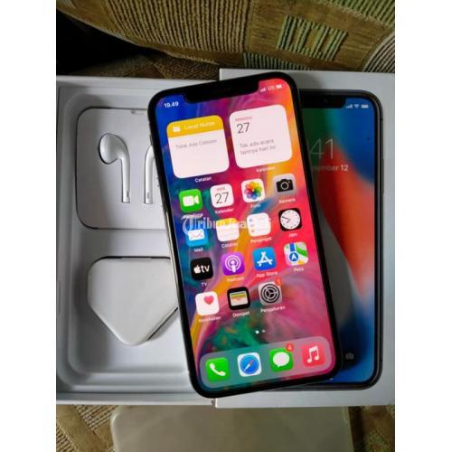 HP iPhone X 64GB Fullset White No Minus Face Id On - Bandung