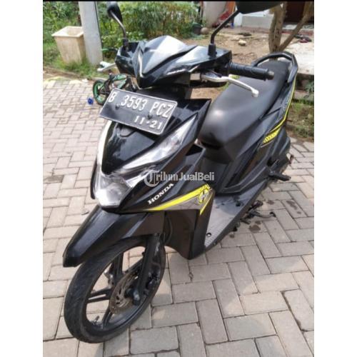 Motor Honda Beat Echo 2016 Hitam Kuning Bekas Surat Lengkap - Bekasi