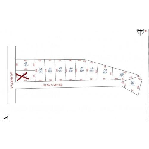 Tanah kavling premium di tengah perkampungan dan public space