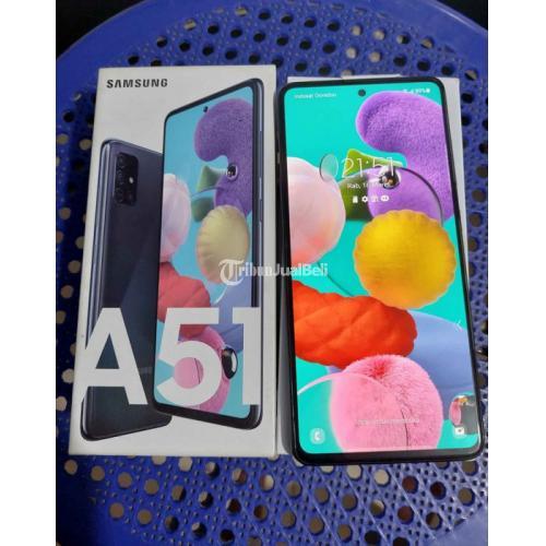 HP Samsung Galaxy A51 Black Bekas Fullset RAM 6GB Pemakaian Normal - Makassar