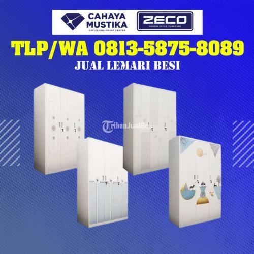 Almari Baju Plat Besi Pintu Geser