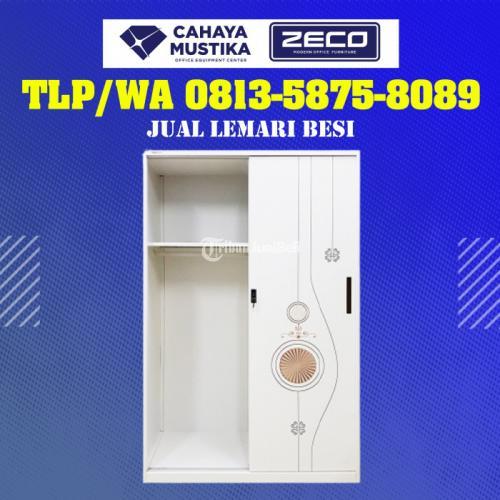 Almari Baju Plat Besi Pintu Geser