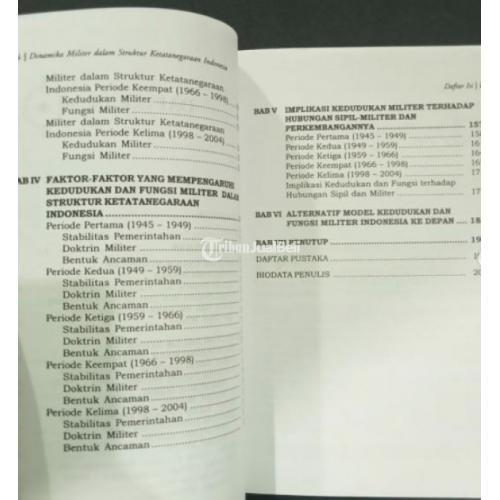Buku Dinamika Militer dalam Struktur Ketatanegaraan Indonesia Kondisi Bagus Original - Jakarta Selat
