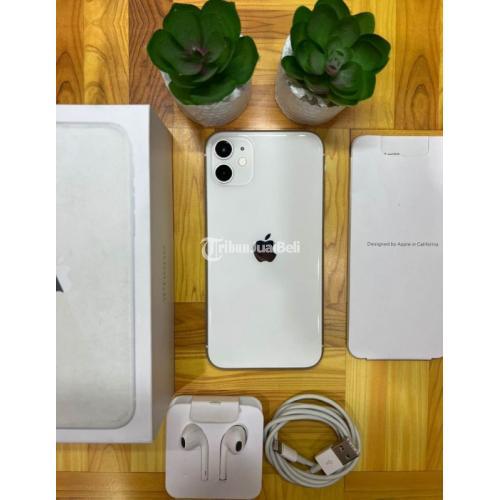 HP Iphone 11 64GB Bekas Warna Putih Fullset Garansi Siap Pakai - Surabaya