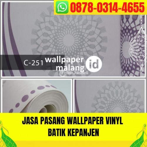JASA PASANG WALLPAPER VINYL BATIK KEPANJEN